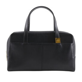 バーバリー BURBERRY シボ革 ハンドバッグ ノバチェック レザー 黒 手提げ A5 ファスナー Shibo leather レディース【中古】