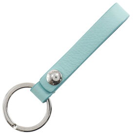 ティファニー TIFFANY&Co. キーリング キーホルダー 金属製×レザー ティファニーブルー Key ring ユニセックス【中古】