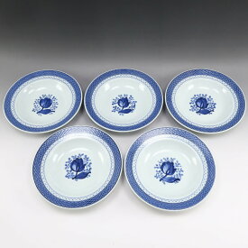 ロイヤルコペンハーゲン ファイアンス トランクウェーバー 食器 ディーププレート×5 Royal Copenhagen【中古】