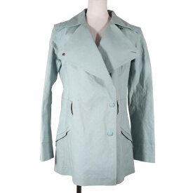 ルイ・ヴィトン LOUIS VUITTON トレンチコート コットン 水色 レディース【中古】B-ランク