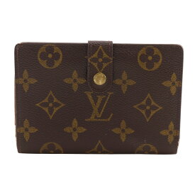 ルイ・ヴィトン LOUIS VUITTON ポルトフォイユ・ヴィエノワ 二つ折り財布 がま口 M61674 モノグラムキャンバス 2002年 茶 MI1022 スナップボタン Portefeiulle Vienova レディース【中古】B-ランク