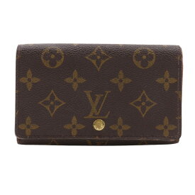 ルイ・ヴィトン LOUIS VUITTON ポルトモネ・ビエ・トレゾール 二つ折り財布 M61730 モノグラムキャンバス 2003年 茶 CA0013 スナップボタン Portonet Bie Tresol レディース【中古】