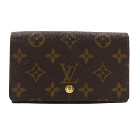 ルイ・ヴィトン LOUIS VUITTON ポルトモネ・ビエ・トレゾール 二つ折り財布 M61730 モノグラムアップリケ 2001年 茶 SP0031 スナップボタン Portonet Bie Tresol レディース【中古】
