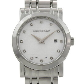 バーバリー BURBERRY ヘリテージ 腕時計 12Pダイヤ BU1370 ステンレススチール シルバー クオーツ アナログ表示 ホワイトシェル文字盤 Heritage レディース【中古】