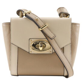 バーバリーブルーレーベル BURBERRY BLUE LABEL ブルーレーベル・クレストブリッジ ショルダーバッグ バイカラー レザー ベージュ 斜め掛け ターンロック Blue Label Crestbridge レディース【中古】