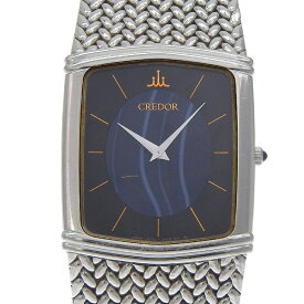 セイコー SEIKO クレドール 腕時計 2F70-5380 ステンレススチール クオーツ アナログ表示 ブラック文字盤 CREDOR メンズ【中古】