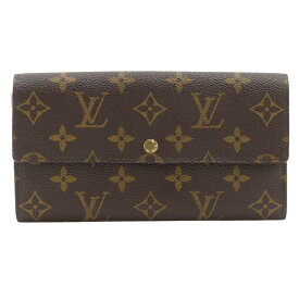 ルイ・ヴィトン LOUIS VUITTON ポシェット・ポルト モネ クレディ 長財布 M61725 モノグラムキャンバス 2001年 茶 TH0041 スナップボタン Pochette Porto Monnet Credit レディース【中古】