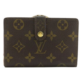 ルイ・ヴィトン LOUIS VUITTON ポルトフォイユ・ヴィエノワ 二つ折り財布 M61674 モノグラムキャンバス 1998年 茶 MI0968 スナップボタン Portefeiulle Vienova レディース【中古】