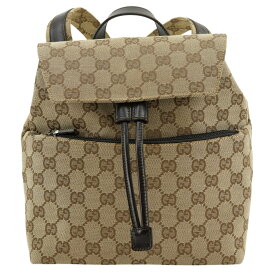 グッチ GUCCI リュック・デイパック 003.0242 GGキャンバス 茶 肩掛け 手提げ 2way A5 マグネットタイプ レディース【中古】A-ランク
