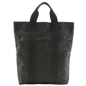 エルメス HERMES エールライン カバス ハンドバッグ トートバッグ キャンバス グレー 手提げ A4 ファスナー Herline Cabas ユニセックス【中古】
