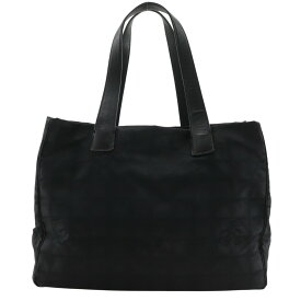 シャネル CHANEL ニュートラベルライン トートMM トートバッグ A15991 ナイロンキャンバス 黒 肩掛け 手提げ A4 オープン New Travel Line Tote MM レディース【中古】B-ランク