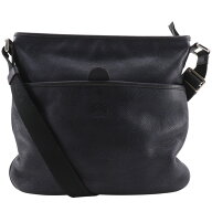 ロエベ LOEWE アナグラム ショルダーバッグ レザー 黒 斜め掛け 肩掛け A5 ファスナー anagram メンズ【…