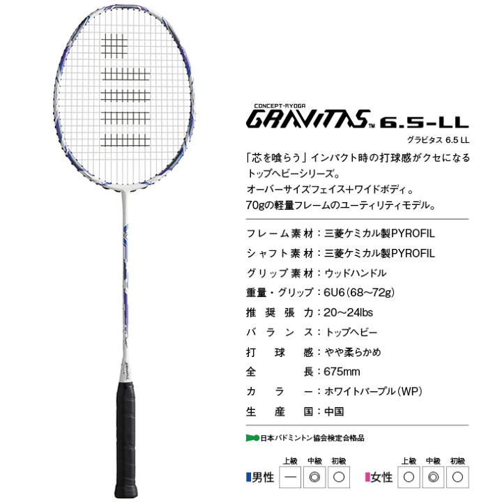 楽天市場】指定ガット代・張代無料!ゴーセン バドミントンラケット 