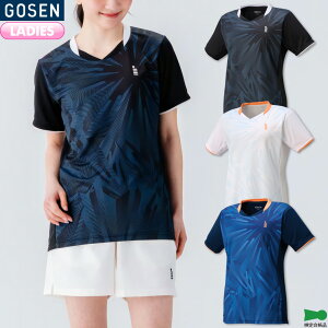 ゴーセン ゲームシャツ バドミントンウェア T2553 レディース 女性用 吸汗速乾 ドライ テニス ソフトテニス 試合 日本バドミントン協会検定合格品