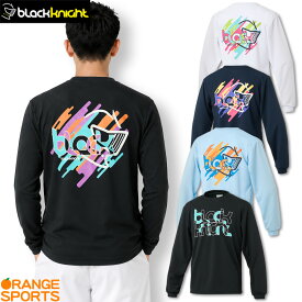 最短発送 ブラックナイト バドミントン BK ドライロングTシャツ T-6201U ユニ 男女兼用 ロングスリーブTシャツ Tシャツ 長袖 テニス スカッシュ 吸汗速乾 UVカット (UPF20)