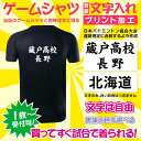 【11日1:59までマラソン!クーポン配布中】 背面文字入れプリント 当店のゲームシャツと同時購入に限る！ 1枚から受付…