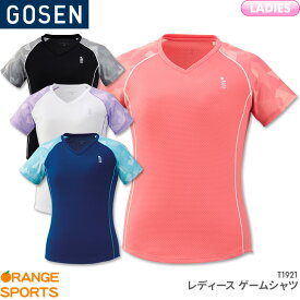 40%OFF ゴーセン GOSEN ゲームシャツ T1921 レディース 女性用 ゲームウェア ユニフォーム バドミントン テニス バドミントン協会審査合格品 キャンセル・返品・交換不可