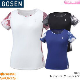 40%OFF ゴーセン GOSEN ゲームシャツ T1963 レディース 女性用 ゲームウェア ユニフォーム バドミントン テニス バドミントン協会審査合格品 キャンセル・返品・交換不可