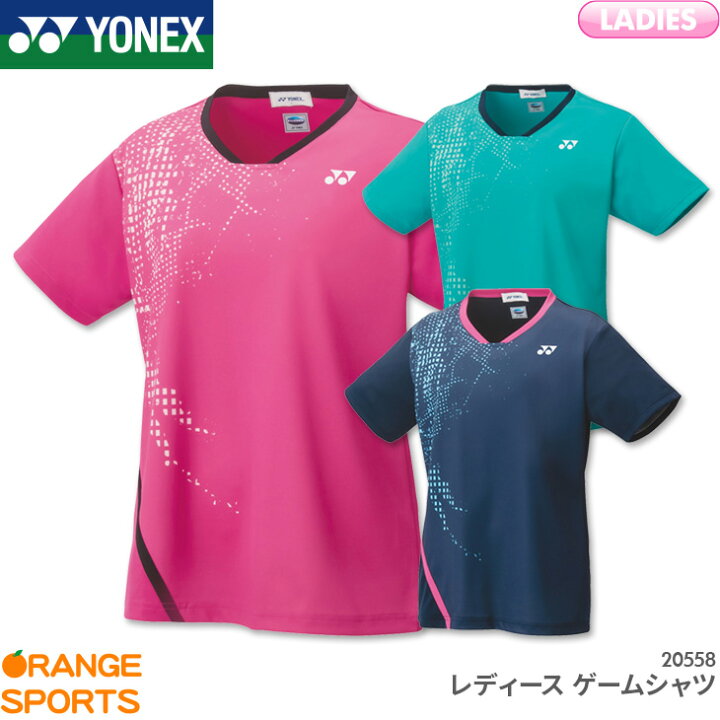 楽天市場 26日1 59までお買い物マラソン開催中 ヨネックス Yonex レディース ゲームシャツ 558 レディース 女性用 ゲームウェア ユニフォーム バドミントン テニス 日本バドミントン協会審査合格品 オレンジスポーツ楽天市場店