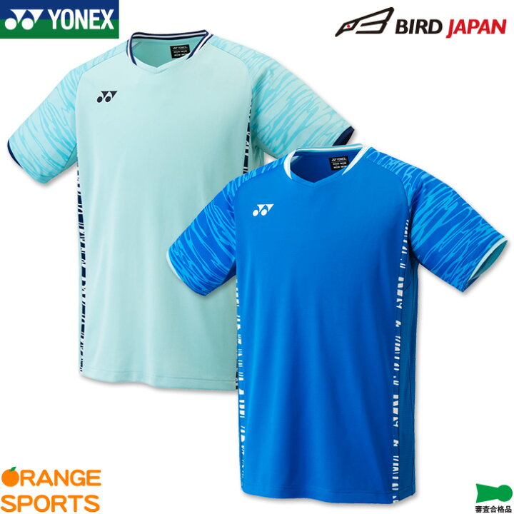 ヨネックス バドミントン ゲームシャツ(フィットスタイル) 10476 メンズ 男性用 ゲームウェア ユニフォーム テニス 日本バドミントン協会審査合格品  オレンジスポーツ