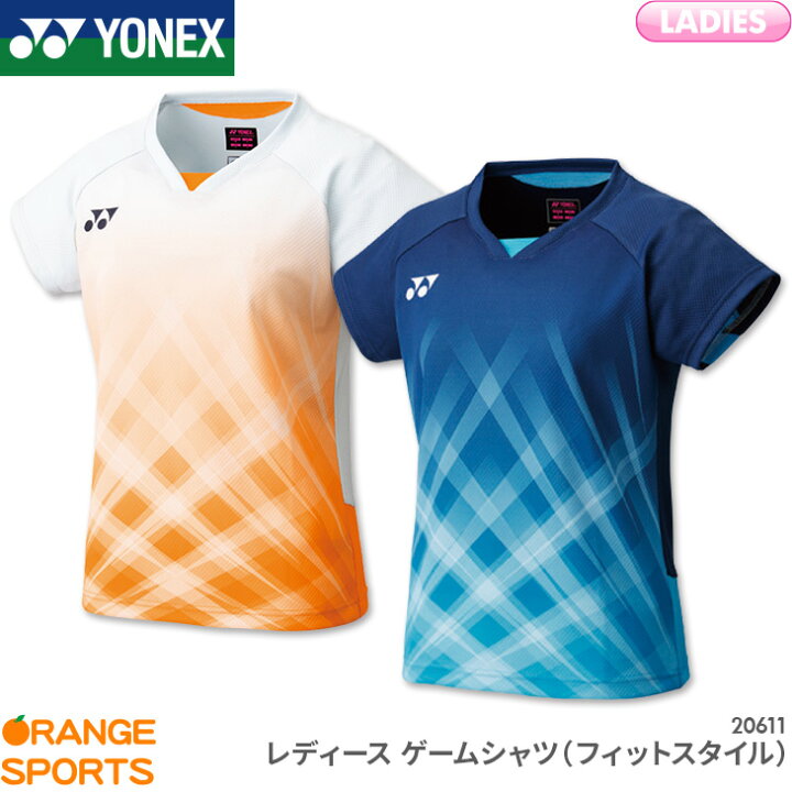 楽天市場 ヨネックス Yonex レディース ゲームシャツ フィットシャツ 611 レディース 女性用 ゲームウェア ユニフォーム バドミントン テニス 日本バドミントン協会審査合格品 オレンジスポーツ楽天市場店