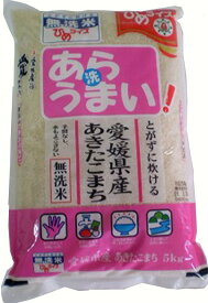 無洗米 あらうまい あきたこまち 5kg 令和5年愛媛県産精米
