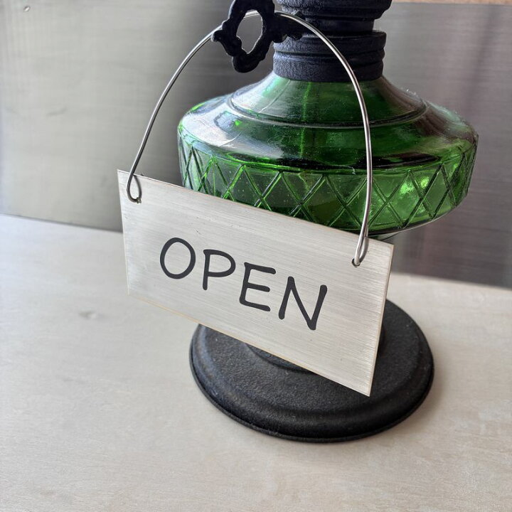 楽天市場】ダメージ加工 金属製 小さなオープン クローズ 看板OPEN 