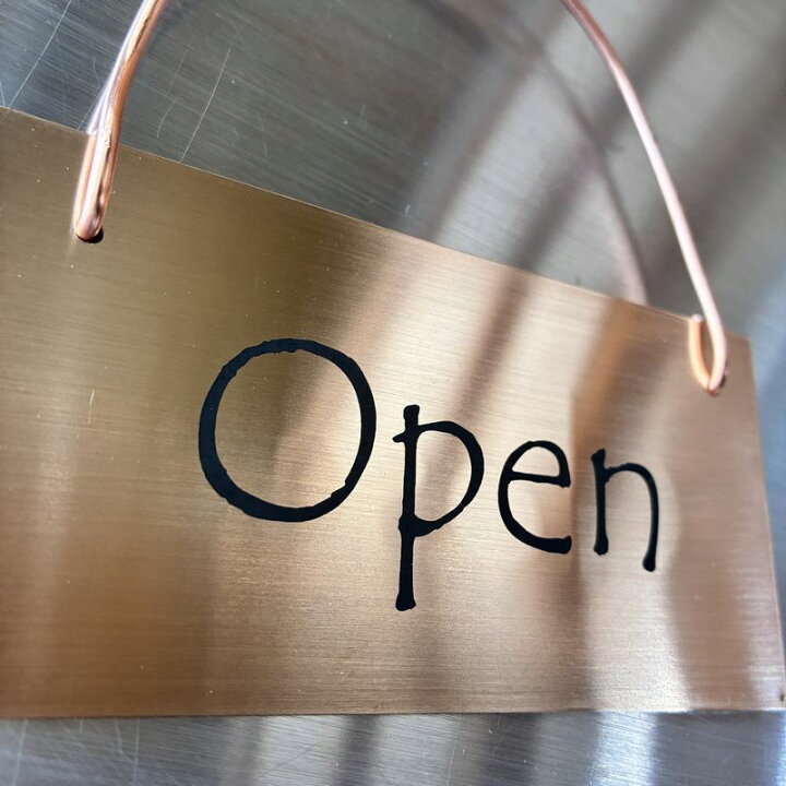 楽天市場】ダメージ加工 金属製 小さなオープン クローズ 看板OPEN 