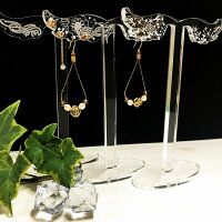 楽天市場 アクセサリー ピアススタンド 大容量 ホワイトアクリル ジュエリー ラック 収納 ディスプレイ インテリア 撮影用 ハンドメイド エヌ ライティング