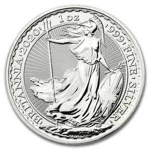 2020 イギリス ブリタニア銀貨 1オンス (39mmクリアーケース付き) 新品未使用