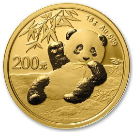 2020 中国　パンダ 金貨　15グラム 200元　真空パック入り 新品未使用
