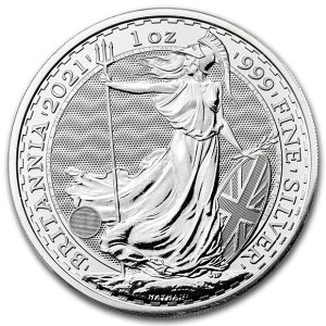 2021 イギリス ブリタニア銀貨 1オンス (39mmクリアーケース付き) 新品未使用