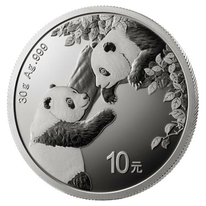 楽天市場】即納 2023 30グラム 中国 パンダ銀貨 40mmクリアケース付き 
