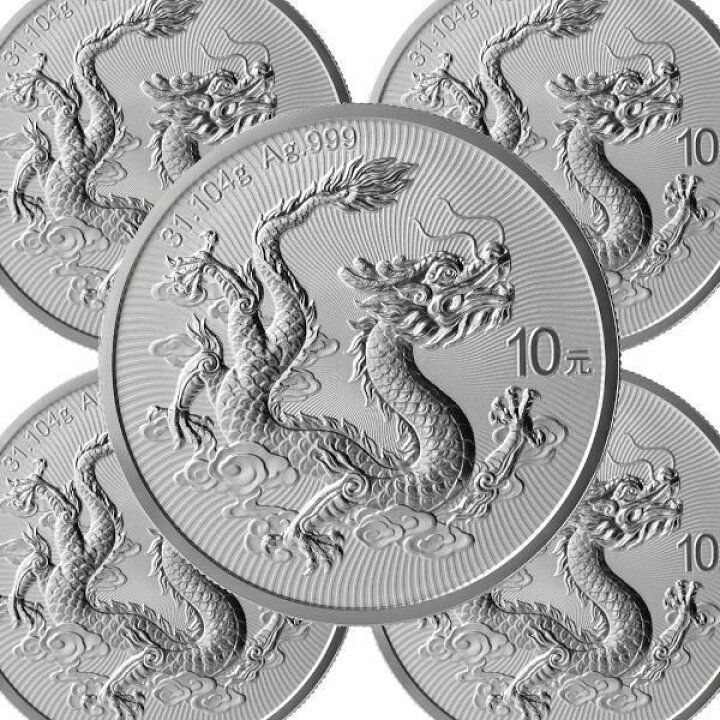 楽天市場】即納・追跡可 2025 1オンス 中国 雲龍図 銀貨 □【5枚 