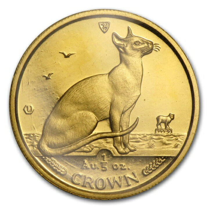 楽天市場】即納 1992 マン島キャット金貨 1/5 オンス シャム猫 22mm  
