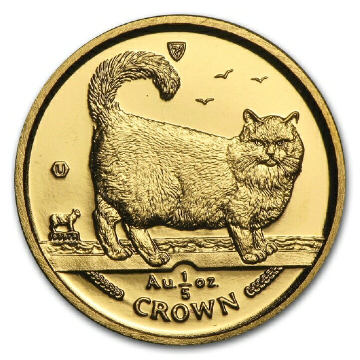 楽天市場】即納・追跡可 1998 マン島キャット金貨 1/5 オンス ロング 