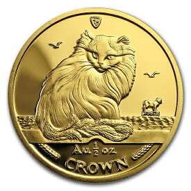 1995 マン島キャット金貨 1/2オンス ターキッシュキャット クリアーケース付き