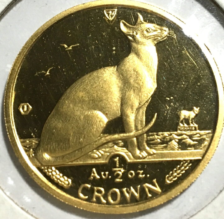 楽天市場】即納・追跡可 1992 マン島キャット金貨 1/2オンス シャム猫 