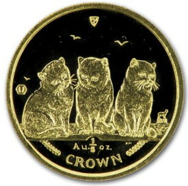 2006 マン島キャット金貨 エキゾチュク ショートヘヤー キャット　1/5オンス 33mmクリアーケース付き