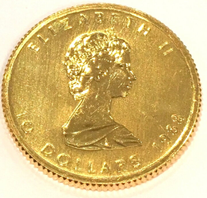 1986 カナダ メイプル金貨 1/4オンス 20mm クリアーケース 新品未使用
