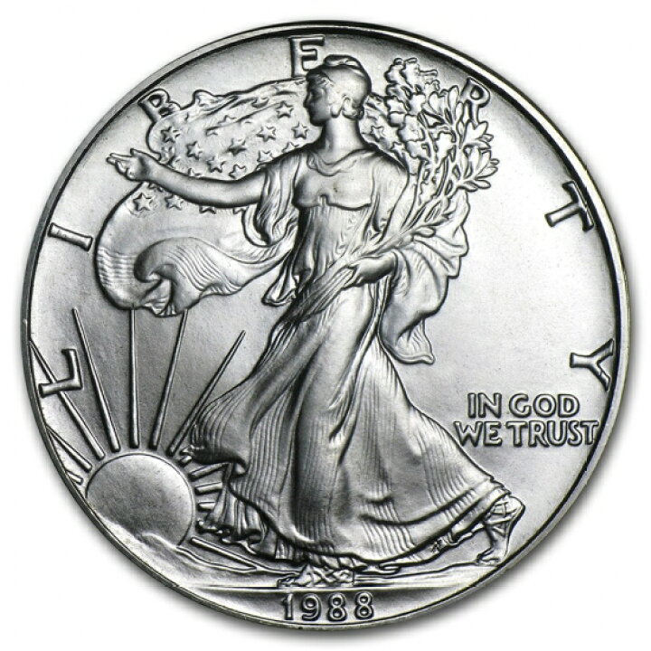 楽天市場】即納・追跡可 新品未使用 1988 アメリカ イーグル銀貨1 