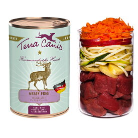 Terra Canis テラカニス グレインフリー 鹿肉 400g ドッグフード 缶詰 ウェットフード 犬 ご飯 ベニソン