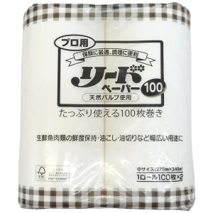 ライオン 業務用 プロ用リードペーパー100 中サイズ 100枚×2ロール