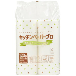 大黒工業 キッチンペーパープロ 中サイズ 120枚×2ロール 6袋入●ケース販売お徳用【取り寄せ商品・即納不可】