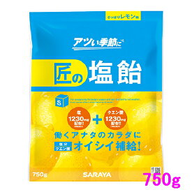 【数量限定】サラヤ　匠の塩飴　レモン味　750g×10袋入●ケース販売お徳用【取り寄せ商品・即納不可】