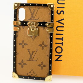 LOUIS VUITTON ルイヴィトン iPhone X XS スマホケース アイトランク モノグラムリバース M62619 携帯ケース 【中古】