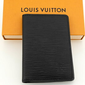 【未使用品】LOUIS VUITTON ルイヴィトン カードケース オーガナイザー・ドゥポッシュ M60642 エピ ノワール RFID（ICチップ入り）※イニシャル入り「S.N」 【新古品】