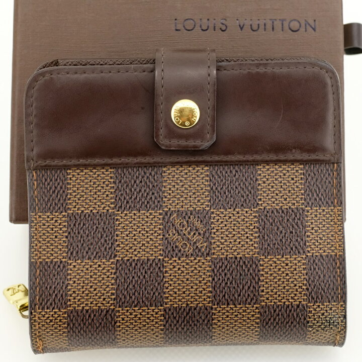 楽天市場】LOUIS VUITTON ルイヴィトン コンパクトジップ 二つ折り財布 