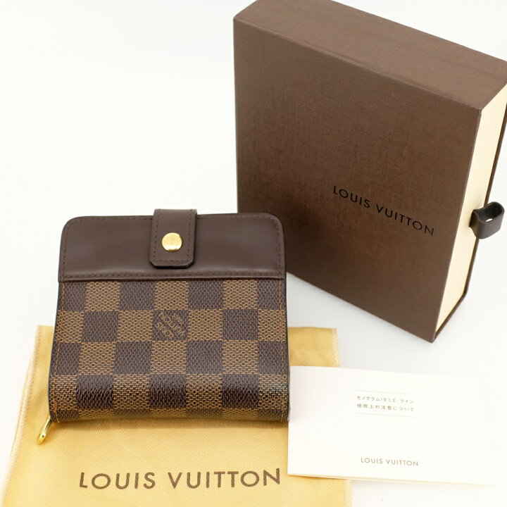 楽天市場】LOUIS VUITTON ルイヴィトン コンパクトジップ 二つ折り財布 