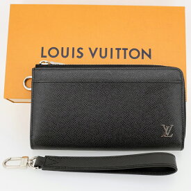 【美品】LOUIS VUITTON ルイヴィトン ジッピー・ドラゴンヌ 長財布（小銭入れあり） M69409 タイガ・レザー ノワール 黒 ストラップ 【中古】